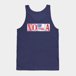 Red White and Blue New Orleans Nola Louisiana American Street Tiles Tank Top